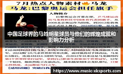 中国足球界的马姓明星球员与他们的辉煌成就和影响力分析